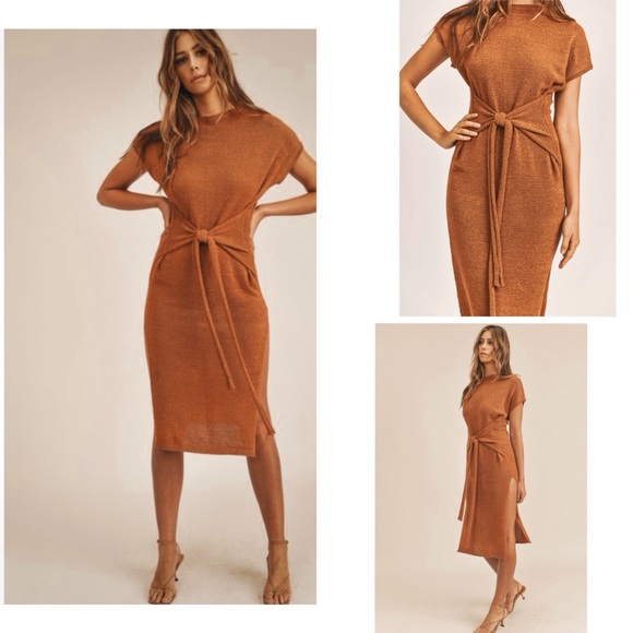 New • Mari •Lightweight Sweater Midi Party Dress - Picture 2 of 11